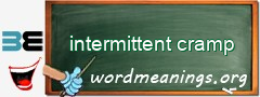 WordMeaning blackboard for intermittent cramp